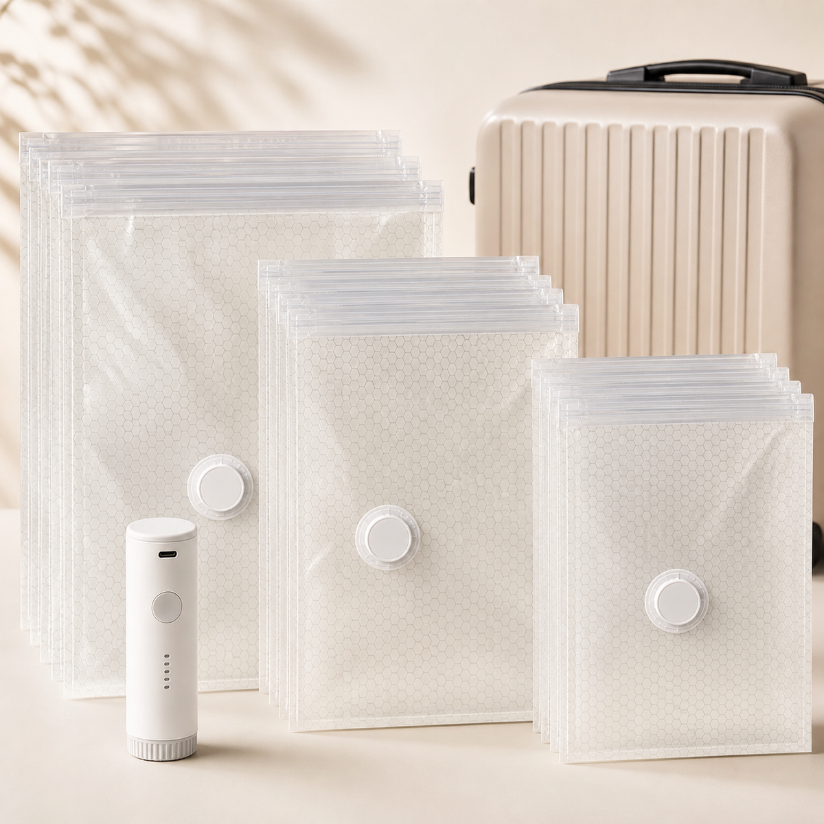 Vacuum Packing Set — 15 Bags + Cordless Pump