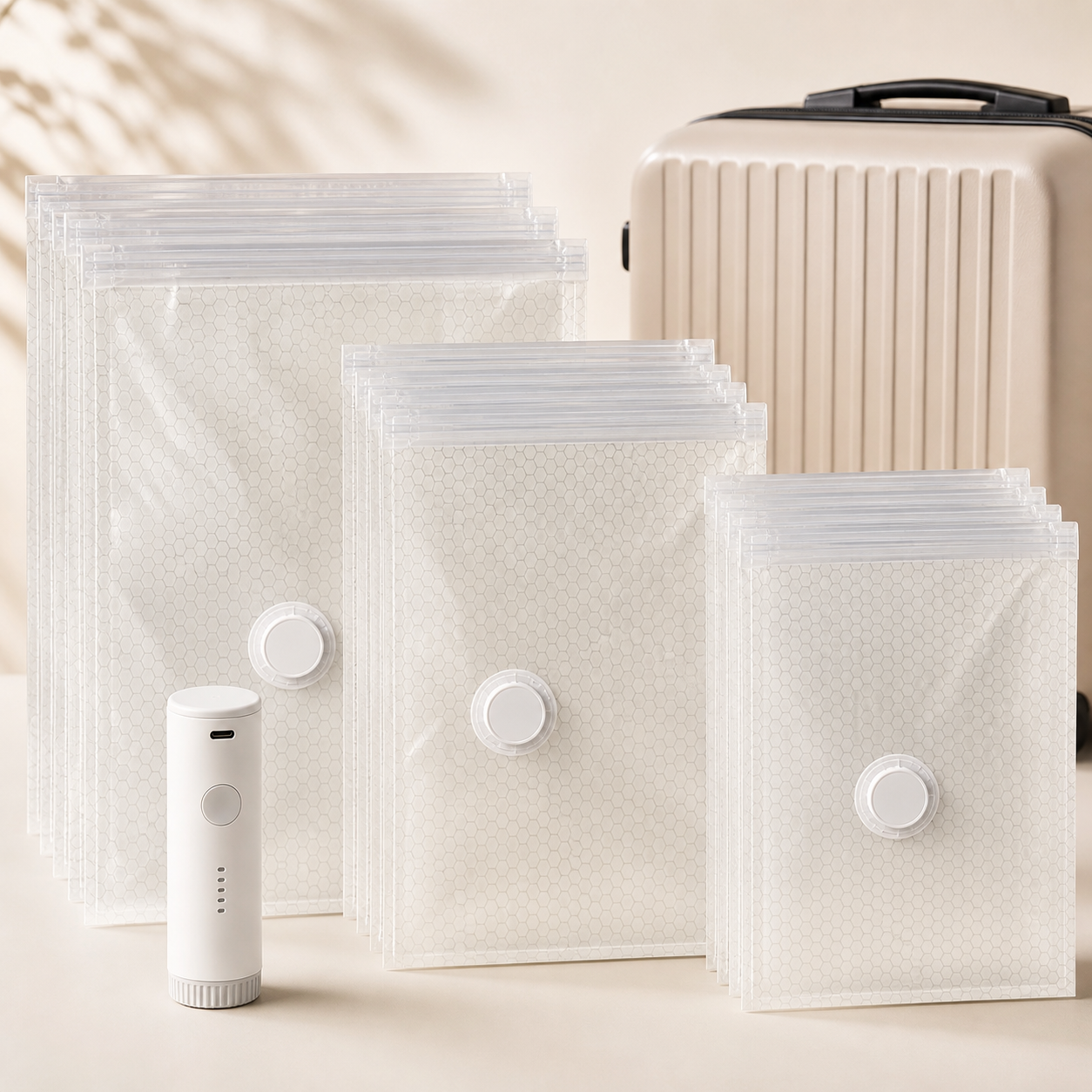 Vacuum Packing Set — 15 Bags + Cordless Pump