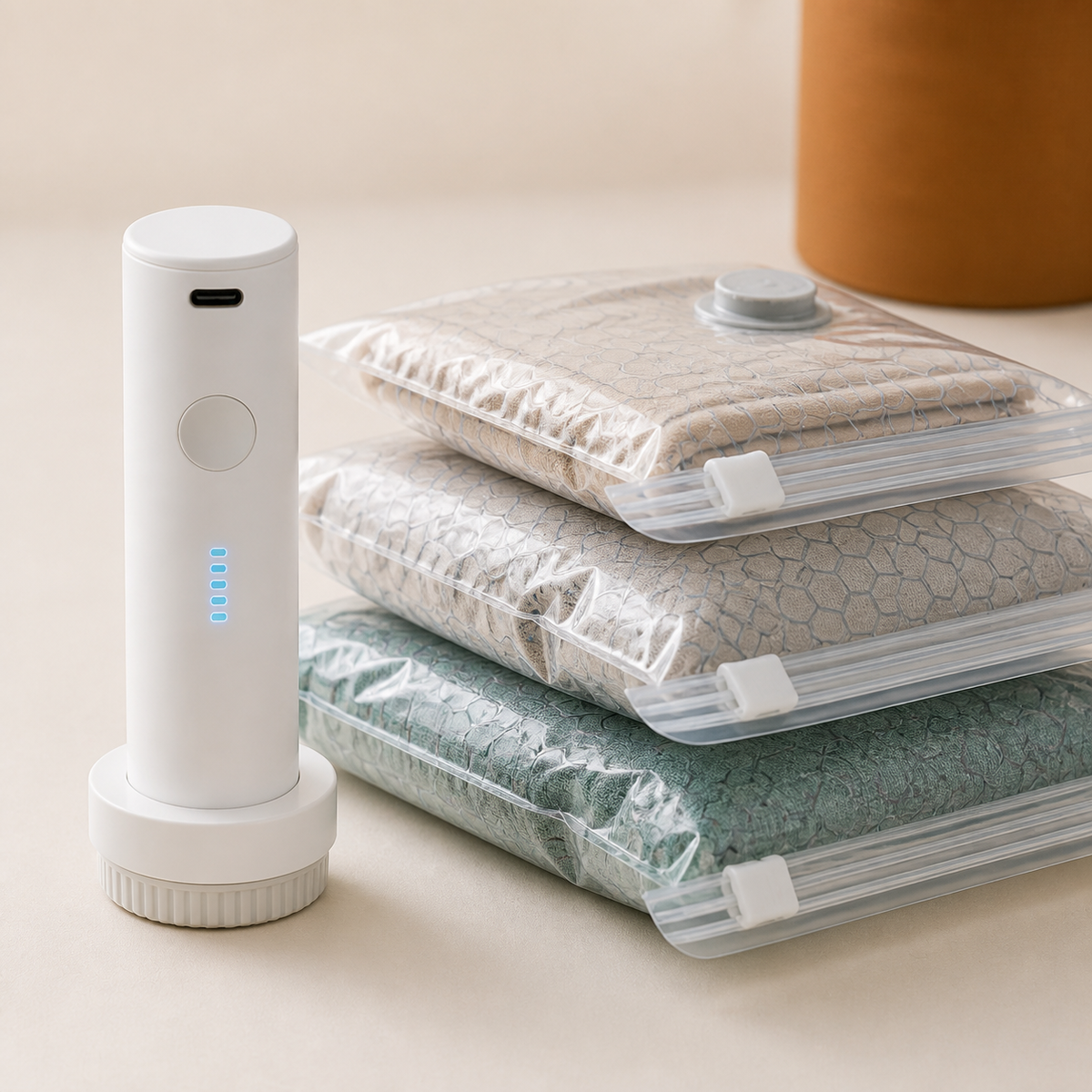 Vacuum Packing Set — 15 Bags + Cordless Pump